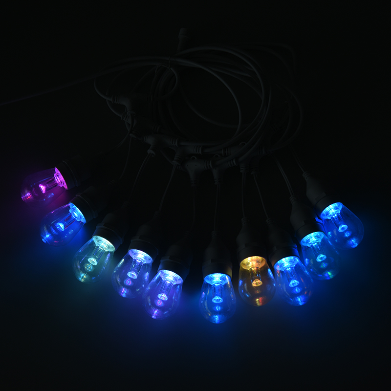 S14 sterowane na poziomie pikseli wiszące łańcuchy świetlne RGB w kolorze ciepłej bieli