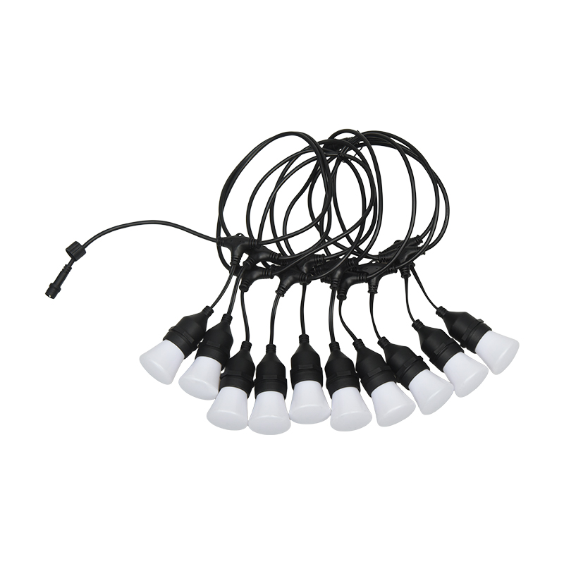 C45 Wiszący typ E27 Spiralne zsynchronizowane migające łańcuchy świetlne RGB