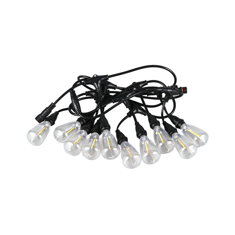 Lampa wisząca w stylu vintage ST38 z gwintem E12, ciepła, biała lampa łańcuchowa o mocy 1 W, nastrojowa