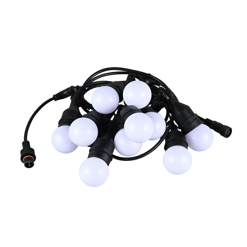 G45 Wiszący typ E27 Spiralne zsynchronizowane migające łańcuchy świetlne RGB