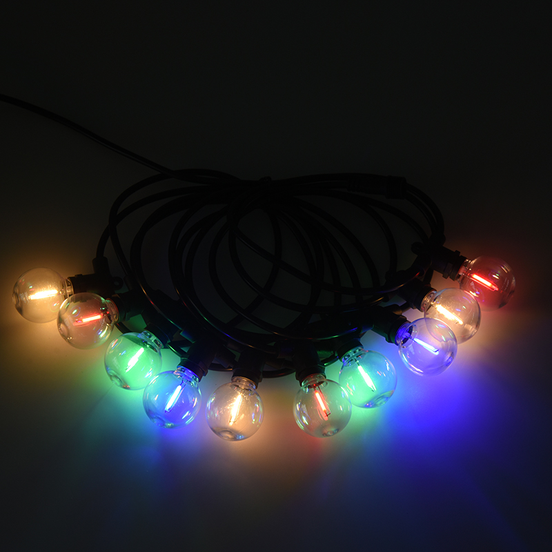 G40 Ball Bubble E12 Spiralne usta Kolorowe dekoracyjne oświetlenie girlandowe LED